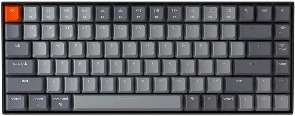 K2 75% Layout RGB Bluetooth Wireless Mechanical Keyboard with  Super Brown Switch/Anti Ghosting/N-Key Rollover, Compact 84 Keys USB Wired Gaming Keyboard for Mac Windows-Version 2 |  Super Brown Switch/Anti Ghosting/N-Key Rollover, 84 Keys USB Wired Gaming Keyboard for Mac Windows