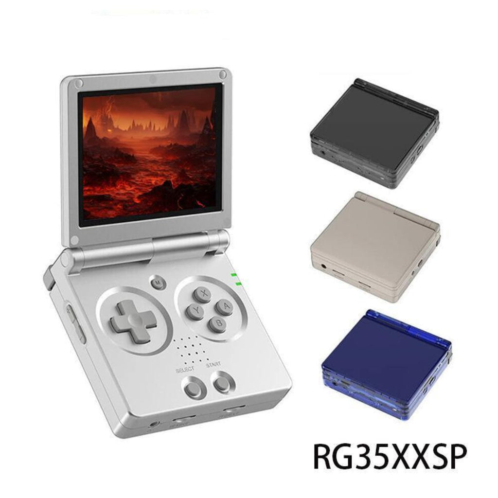 ANBERNIC 3.5 Inch IPS Screen Handheld Game Console, Flip Handheld Game Console, Bluetooth-Compatible 4.2 Retro Consoles, Handheld Game Device, Idea Gifts for Friend