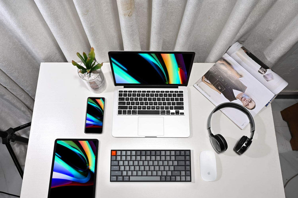 K2 75% Layout RGB Bluetooth Wireless Mechanical Keyboard with  Super Brown Switch/Anti Ghosting/N-Key Rollover, Compact 84 Keys USB Wired Gaming Keyboard for Mac Windows-Version 2 |  Super Brown Switch/Anti Ghosting/N-Key Rollover, 84 Keys USB Wired Gaming Keyboard for Mac Windows
