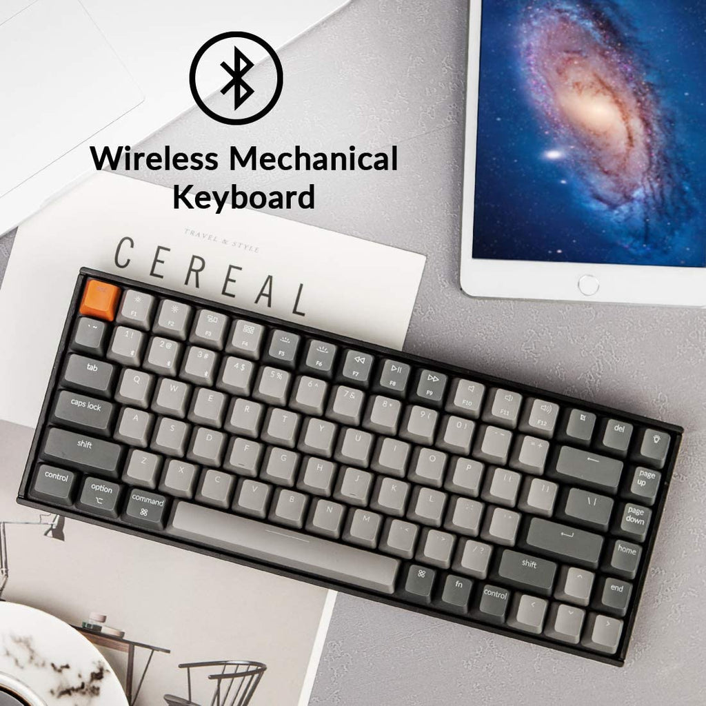 K2 75% Layout RGB Bluetooth Wireless Mechanical Keyboard with  Super Brown Switch/Anti Ghosting/N-Key Rollover, Compact 84 Keys USB Wired Gaming Keyboard for Mac Windows-Version 2 |  Super Brown Switch/Anti Ghosting/N-Key Rollover, 84 Keys USB Wired Gaming Keyboard for Mac Windows